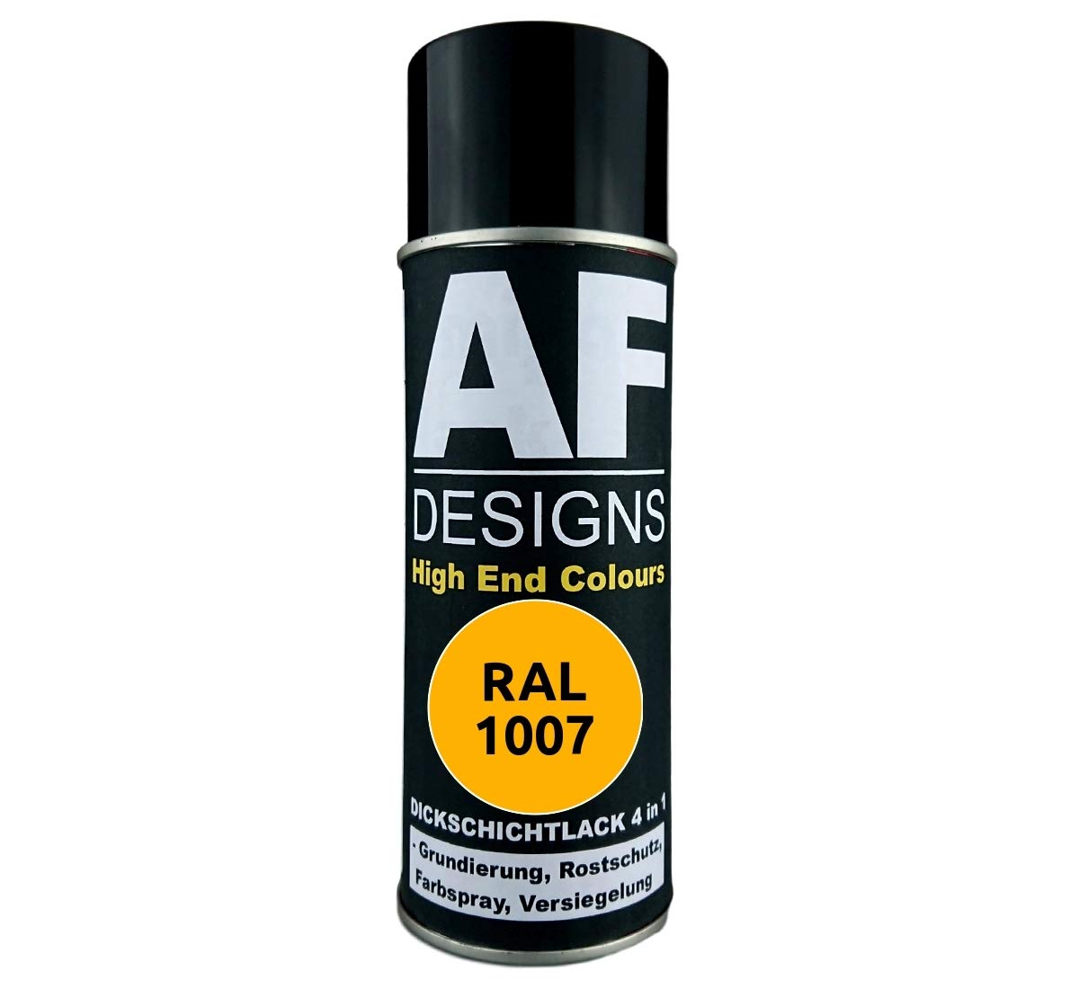 4 in 1 RAL 1007 Chromgelb Dickschichtlack Lack Spray Spraydose von Alex Flittner Designs