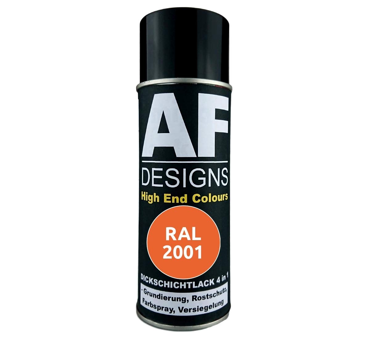 4 in 1 RAL 2001 Rotorange Dickschichtlack Lack Spray Spraydose von Alex Flittner Designs