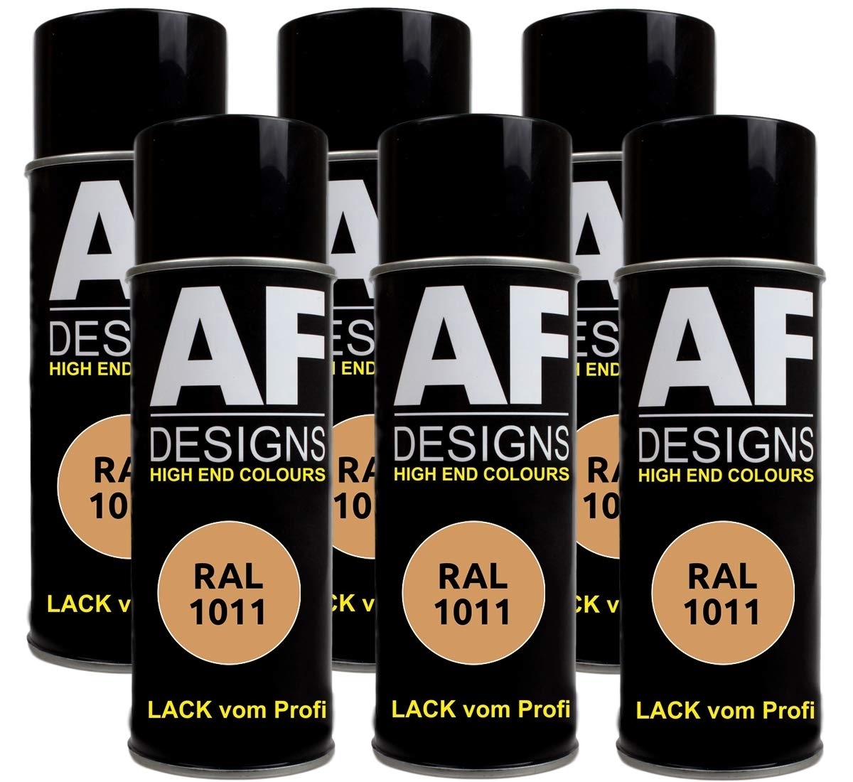 Alex Flittner Designs 6x RAL Lackspray Autolack Buntlack Spraydose RAL1011 BRAUNBEIGE glänzend von Alex Flittner Designs