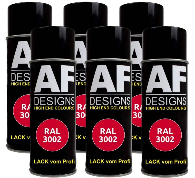 6X RAL Lackspray Autolack Buntlack Spraydose RAL3002 Karminrot glänzend von Alex Flittner Designs