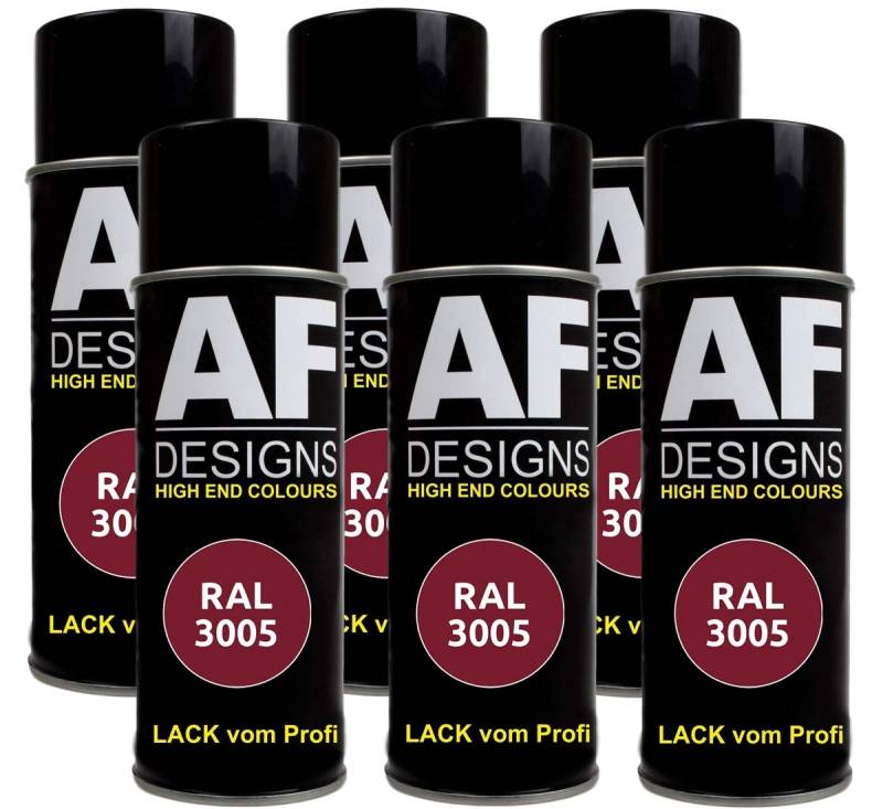 6X RAL Lackspray Autolack Buntlack Spraydose RAL3005 WEINROT glänzend von Alex Flittner Designs