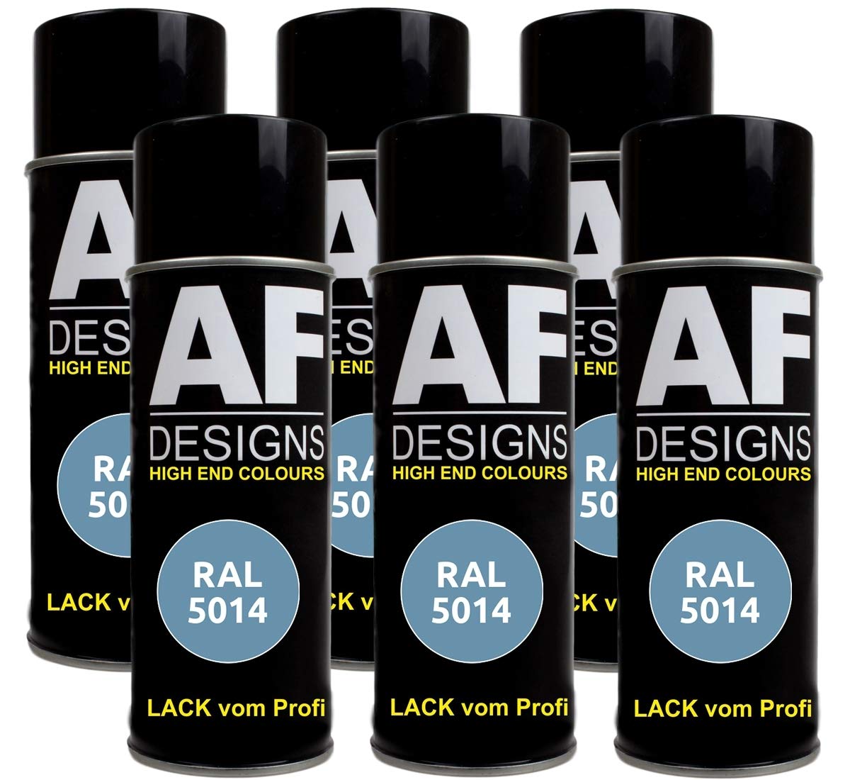 6X RAL Lackspray Autolack Buntlack Spraydose RAL5014 TAUBENBLAU seidenmatt von Alex Flittner Designs