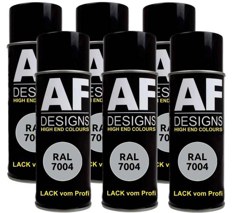 6X RAL Lackspray Autolack Buntlack Spraydose RAL7004 SIGNALGRAU glänzend von Alex Flittner Designs