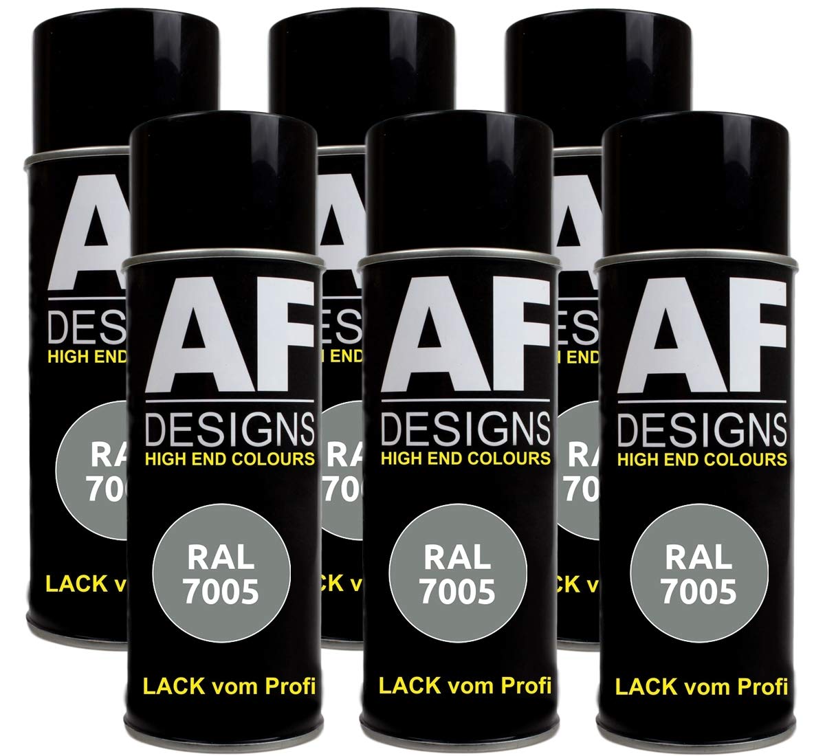 6X RAL Lackspray Autolack Buntlack Spraydose RAL7005 MAUSGRAU glänzend von Alex Flittner Designs