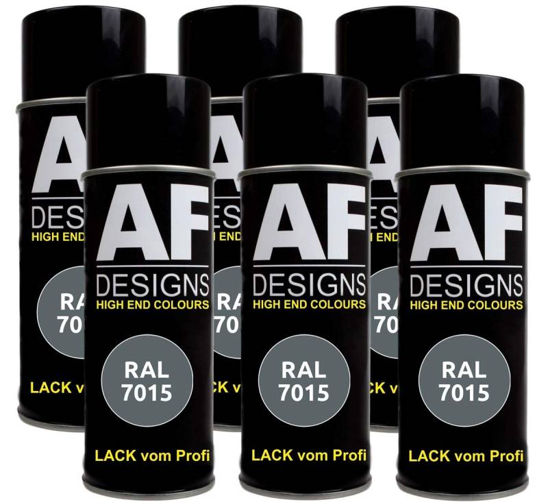 Alex Flittner Designs 6x RAL Lackspray Autolack Buntlack Spraydose RAL7015 SCHIEFERGRAU matt von Alex Flittner Designs