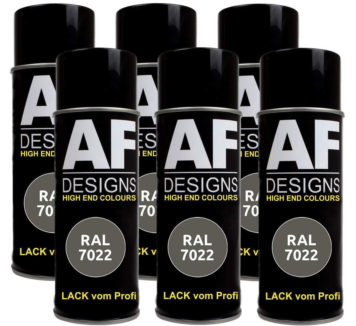 Alex Flittner Designs 6x RAL Lackspray Autolack Buntlack Spraydose RAL7022 UMBRAGRAU seidenmatt von Alex Flittner Designs