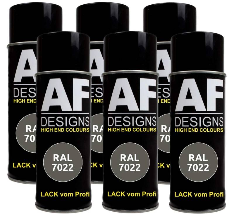 6X RAL Lackspray Autolack Buntlack Spraydose RAL7022 UMBRAGRAU seidenmatt von Alex Flittner Designs