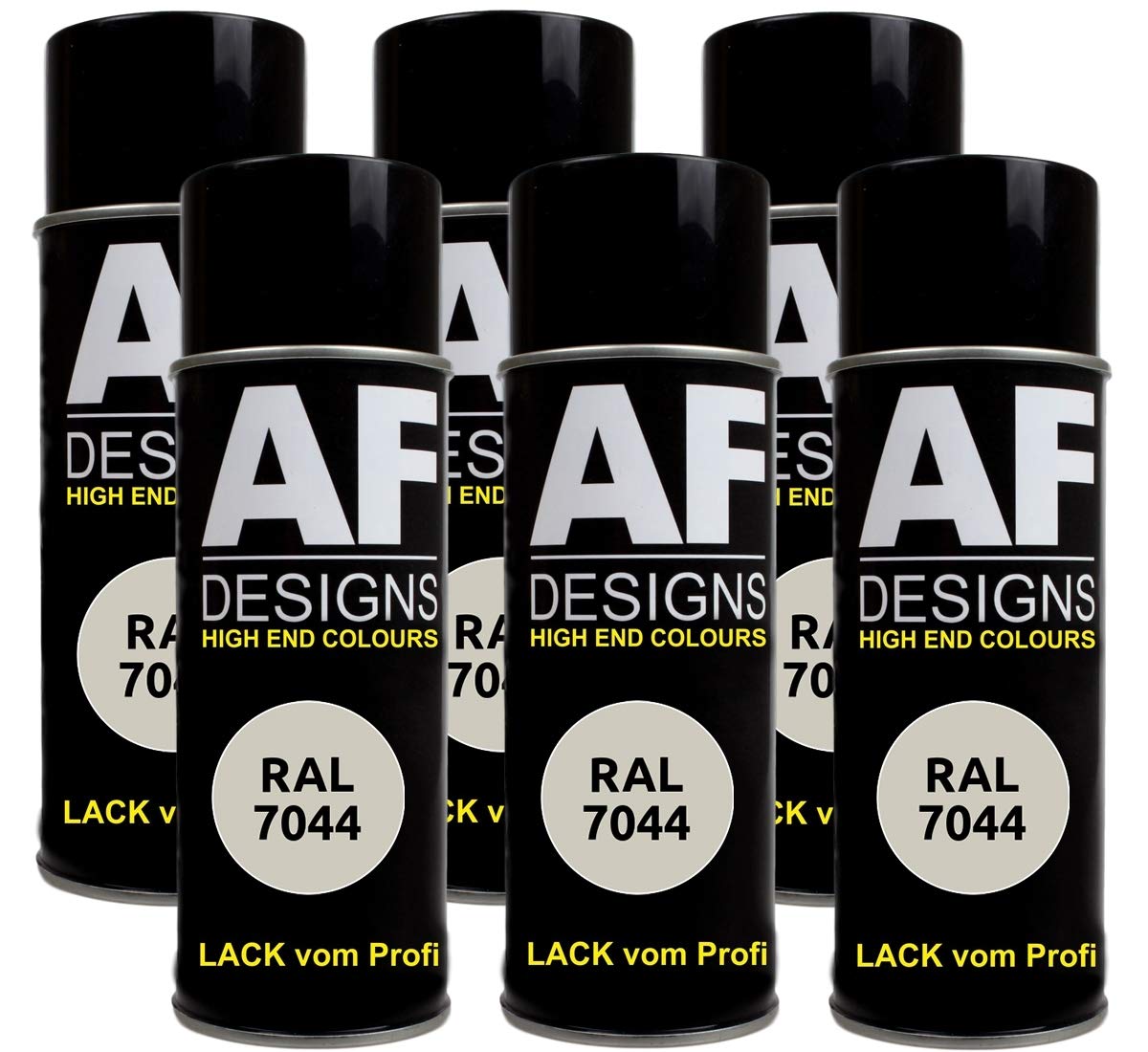 Alex Flittner Designs 6x RAL Lackspray Autolack Buntlack Spraydose RAL7044 SEIDENGRAU glänzend von Alex Flittner Designs