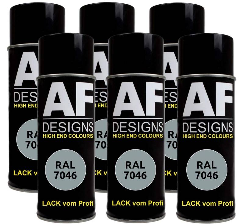 Alex Flittner Designs 6x RAL Lackspray Autolack Buntlack Spraydose RAL7046 TELEGRAU 2 glänzend von Alex Flittner Designs