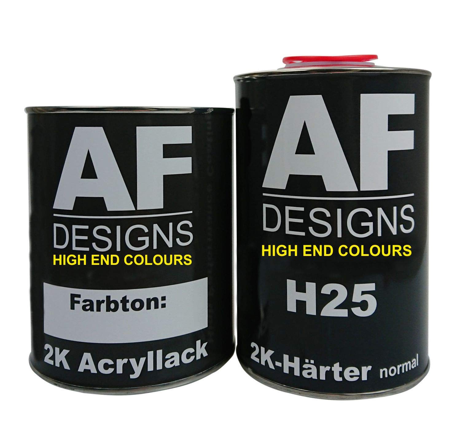 Alex Flittner Designs 1,5 Liter 2K Acryl Lack Autolack Set für NCS2® SCHWARZ 9000-N von Alex Flittner Designs