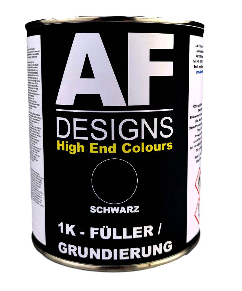 Alex Flittner Designs 1K Filler 1KG schwarz Füller Grundierung Rostschutz Primer Filler von Alex Flittner Designs