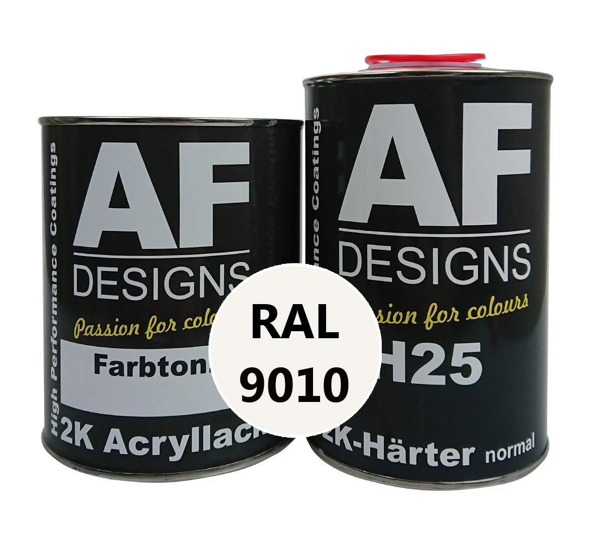 Alex Flittner Designs 2K Acryl Lack Autolack 1,5kg Set RAL 9010 REINWEISS glänzend incl. Härter von Alex Flittner Designs