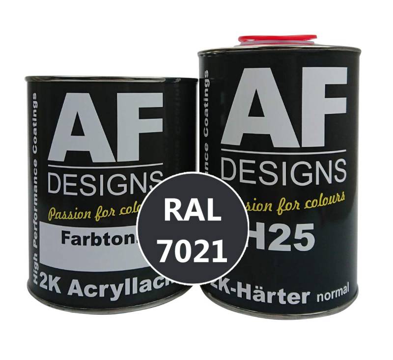 Alex Flittner Designs 2K Acryl Lack Autolack 4,5 kg Set RAL 7021 SCHWARZGRAU glänzend incl. Härter von Alex Flittner Designs