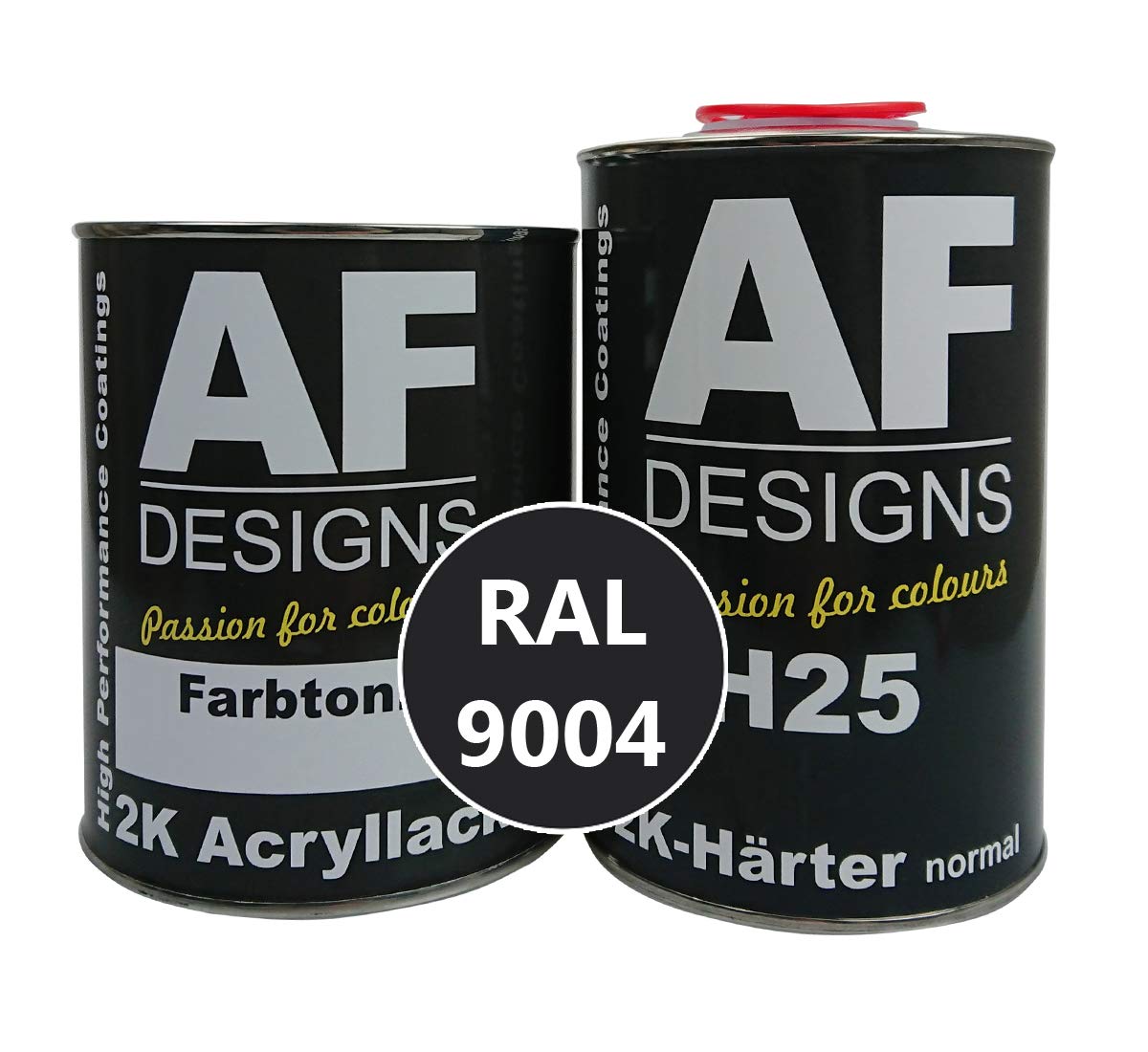 Alex Flittner Designs 2K Acryl Lack Autolack 4,5 kg Set RAL 9004 SIGNALSCHWARZ glänzend incl. Härter von Alex Flittner Designs