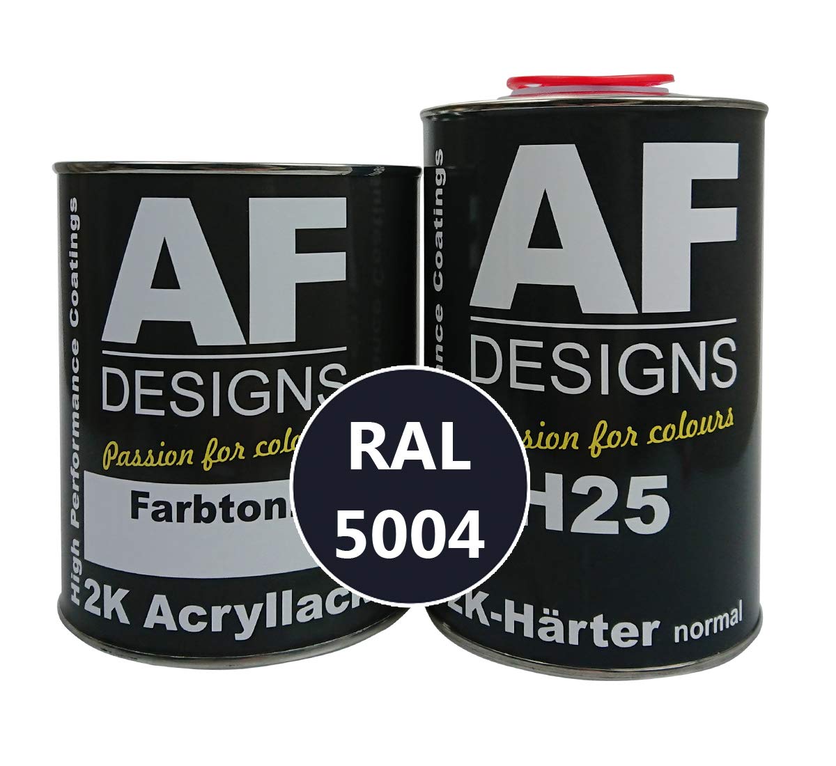 Alex Flittner Designs 2K Acryl Lack Autolack 7,5 kg Set RAL 5004 Schwarzblau glänzend incl. Härter von Alex Flittner Designs