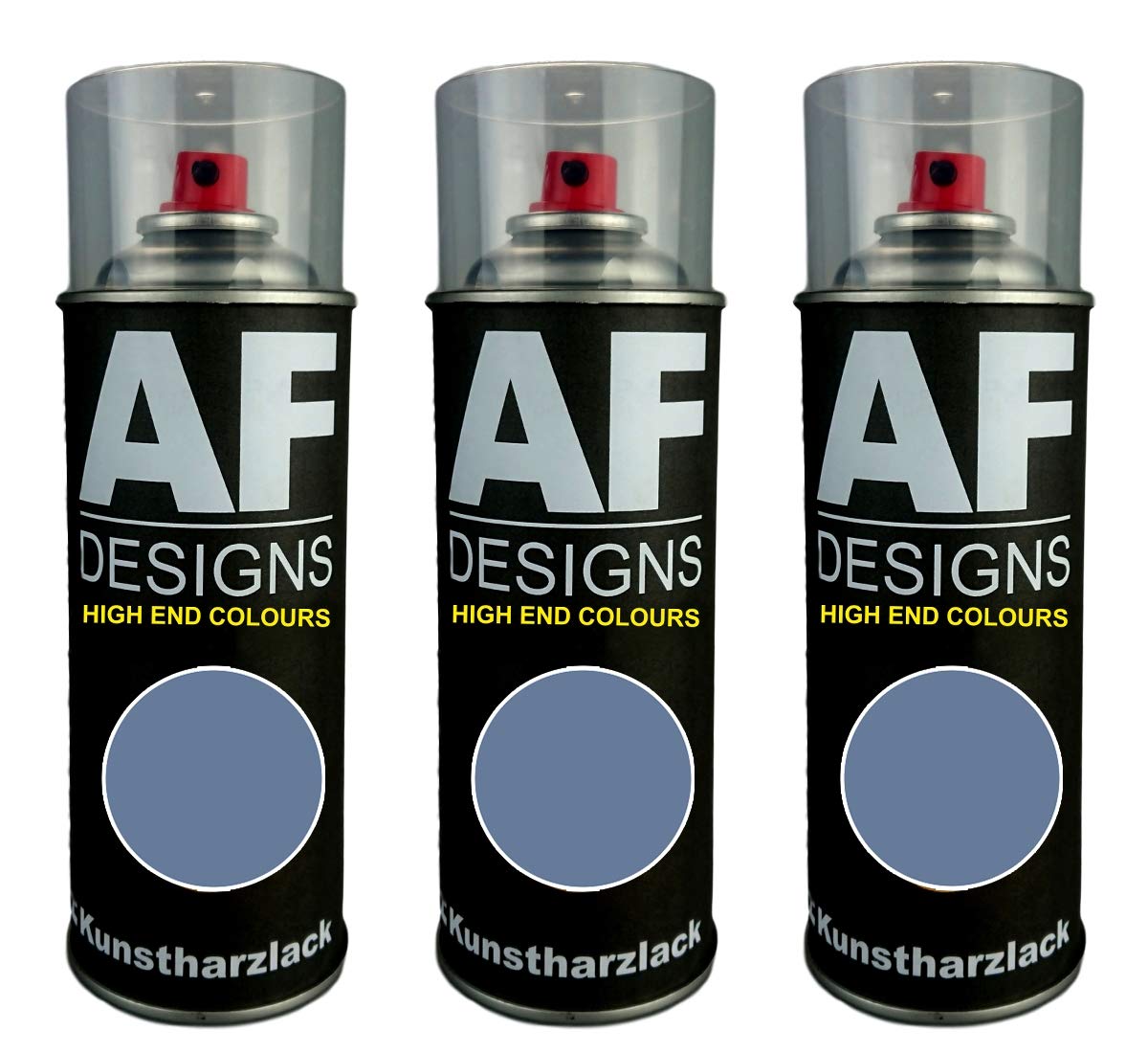 Alex Flittner Designs 3X Kunstharz Lackspray Buntlack Spraydose RAL5014 TAUBENBLAU glänzend von Alex Flittner Designs