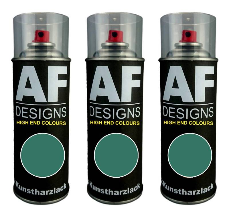 Alex Flittner Designs 3X Kunstharz Lackspray Buntlack Spraydose RAL6000 PATINAGRUEN seidenmatt von Alex Flittner Designs