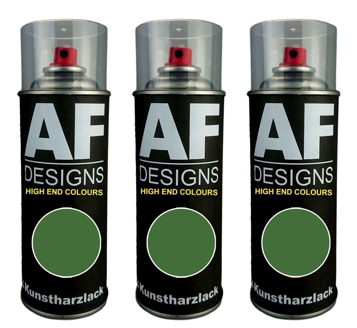 Alex Flittner Designs 3X Kunstharz Lackspray Buntlack Spraydose RAL6010 GRASGRUEN glänzend von Alex Flittner Designs