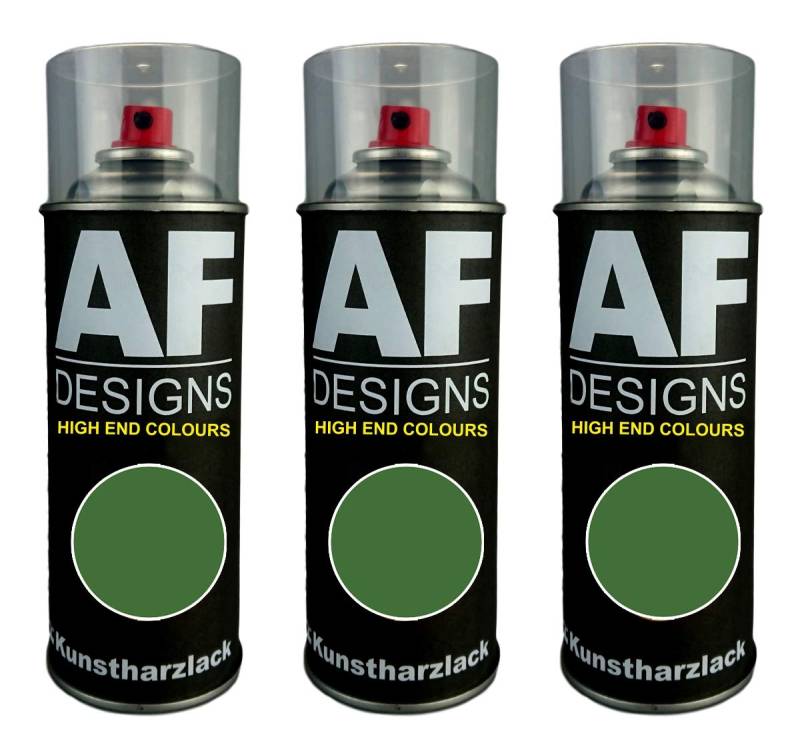 Alex Flittner Designs 3X Kunstharz Lackspray Buntlack Spraydose RAL6010 GRASGRUEN glänzend von Alex Flittner Designs