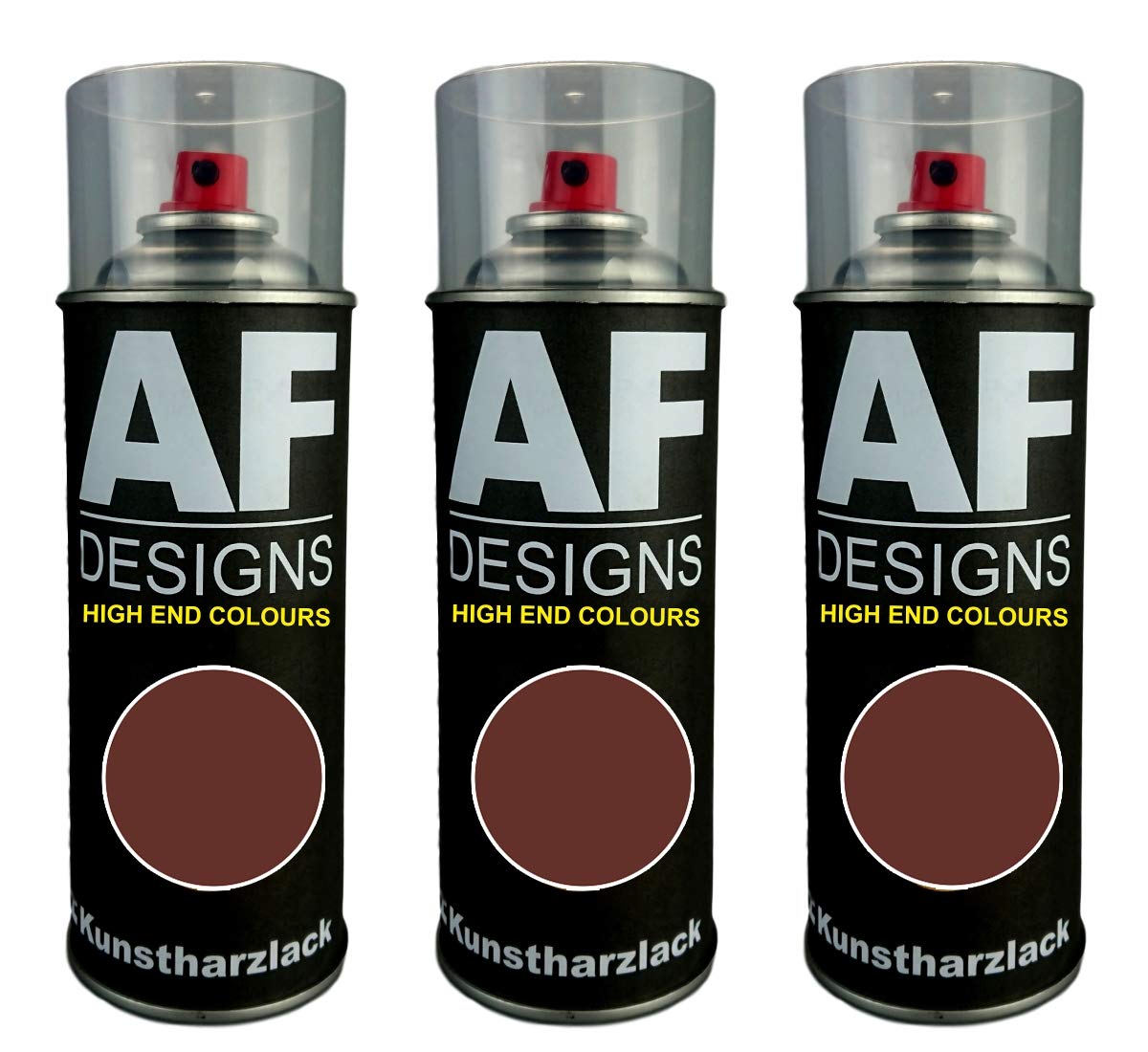 Alex Flittner Designs 3X Kunstharz Lackspray Buntlack Spraydose RAL8012 ROTBRAUN seidenmatt von Alex Flittner Designs