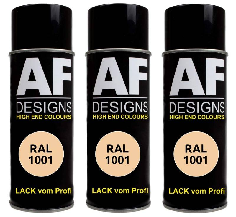 Alex Flittner Designs 3X RAL Lackspray Autolack Buntlack Spraydose RAL1001 BEIGE stumpfmatt von Alex Flittner Designs