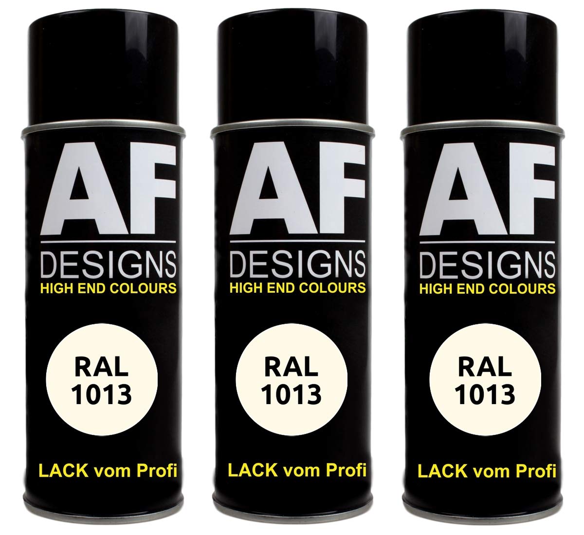 Alex Flittner Designs 3X RAL Lackspray Autolack Buntlack Spraydose RAL1013 PERLWEISS seidenmatt von Alex Flittner Designs