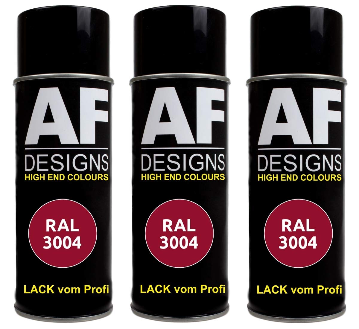 Alex Flittner Designs 3X RAL Lackspray Autolack Buntlack Spraydose RAL3004 Purpurrot seidenmatt von Alex Flittner Designs