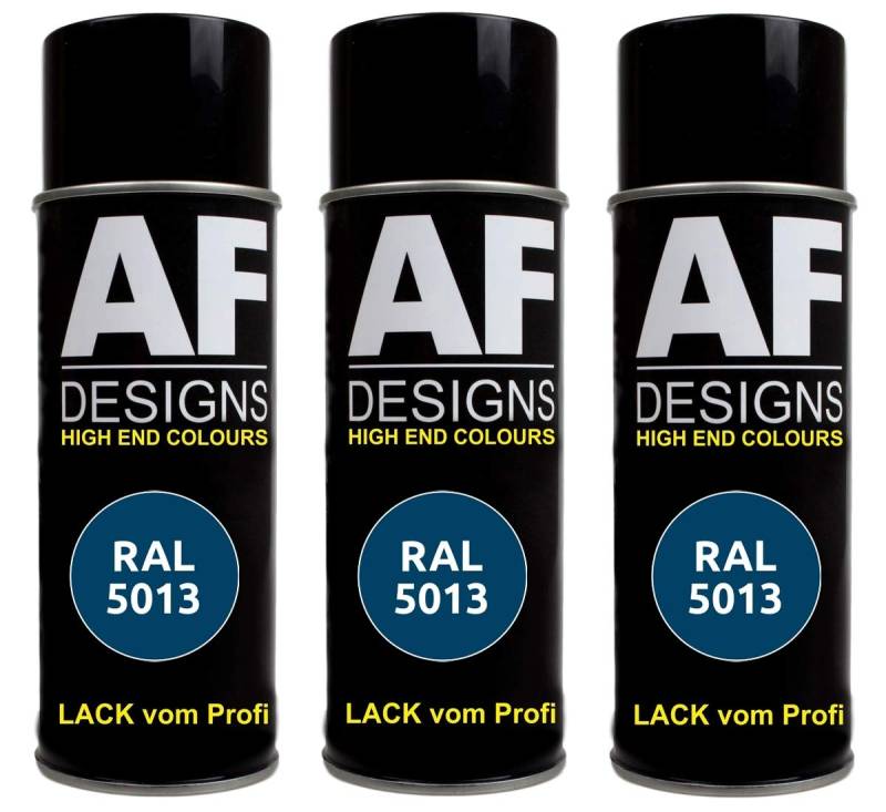 Alex Flittner Designs 3x RAL Lackspray Autolack Buntlack Spraydose RAL5013 KOBALTBLAU glänzend von Alex Flittner Designs