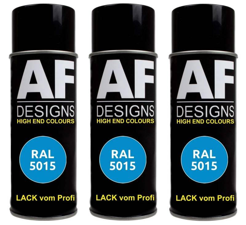 Alex Flittner Designs 3X RAL Lackspray Autolack Buntlack Spraydose RAL5015 HIMMELBLAU glänzend von Alex Flittner Designs