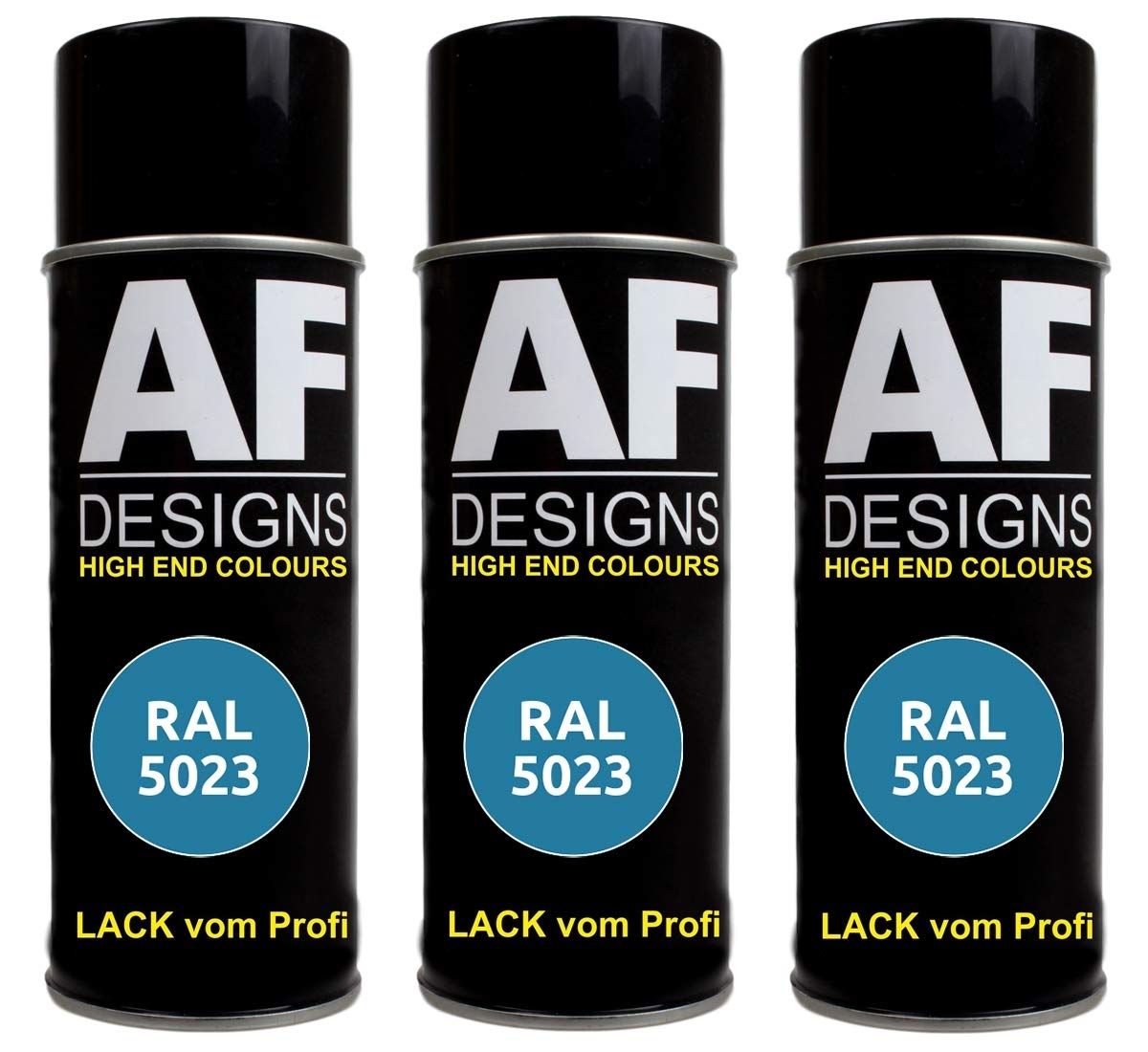 Alex Flittner Designs 3X RAL Lackspray Autolack Buntlack Spraydose RAL5023 FERNBLAU stumpfmatt von Alex Flittner Designs