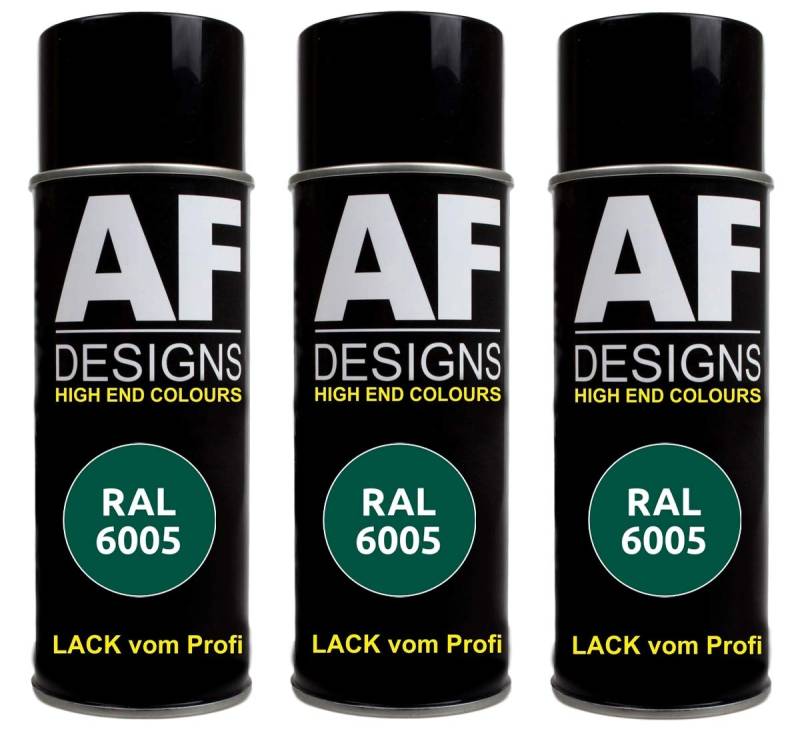 Alex Flittner Designs 3x RAL Lackspray Autolack Buntlack Spraydose RAL6005 MOOSGRUEN seidenmatt von Alex Flittner Designs