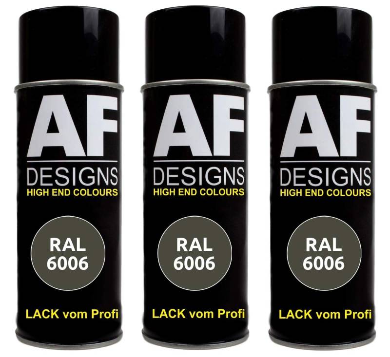 Alex Flittner Designs 3x RAL Lackspray Autolack Buntlack Spraydose RAL6006 GRAUOLIV matt von Alex Flittner Designs