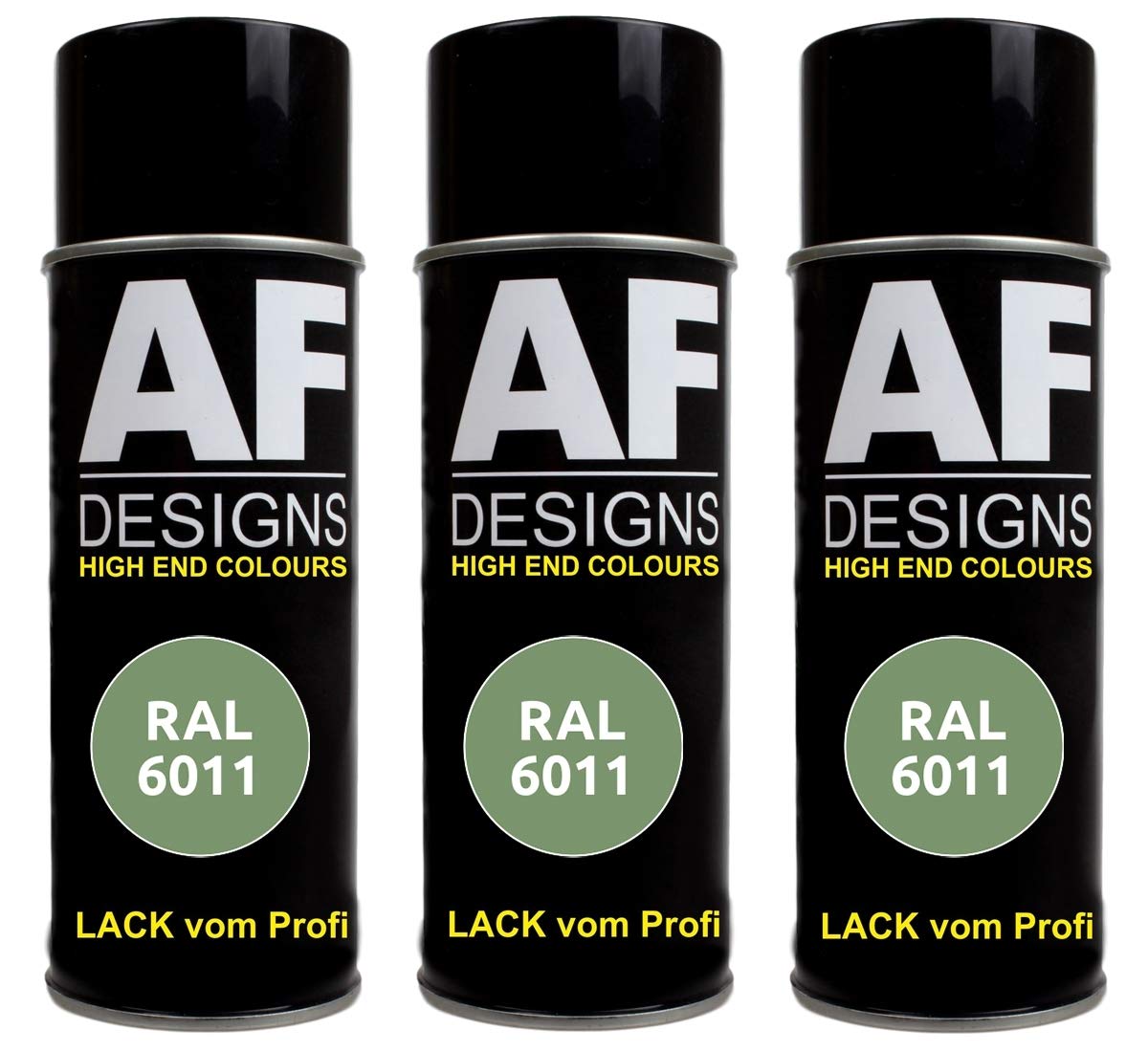 Alex Flittner Designs 3X RAL Lackspray Autolack Buntlack Spraydose RAL6011 RESEDAGRUEN stumpfmatt von Alex Flittner Designs