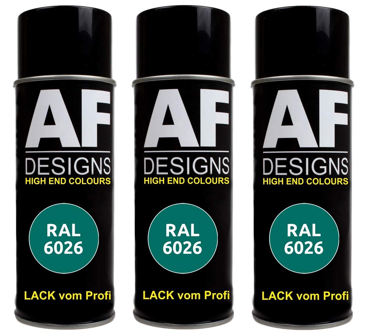 Alex Flittner Designs 3X RAL Lackspray Autolack Buntlack Spraydose RAL6026 OPALGRUEN matt von Alex Flittner Designs