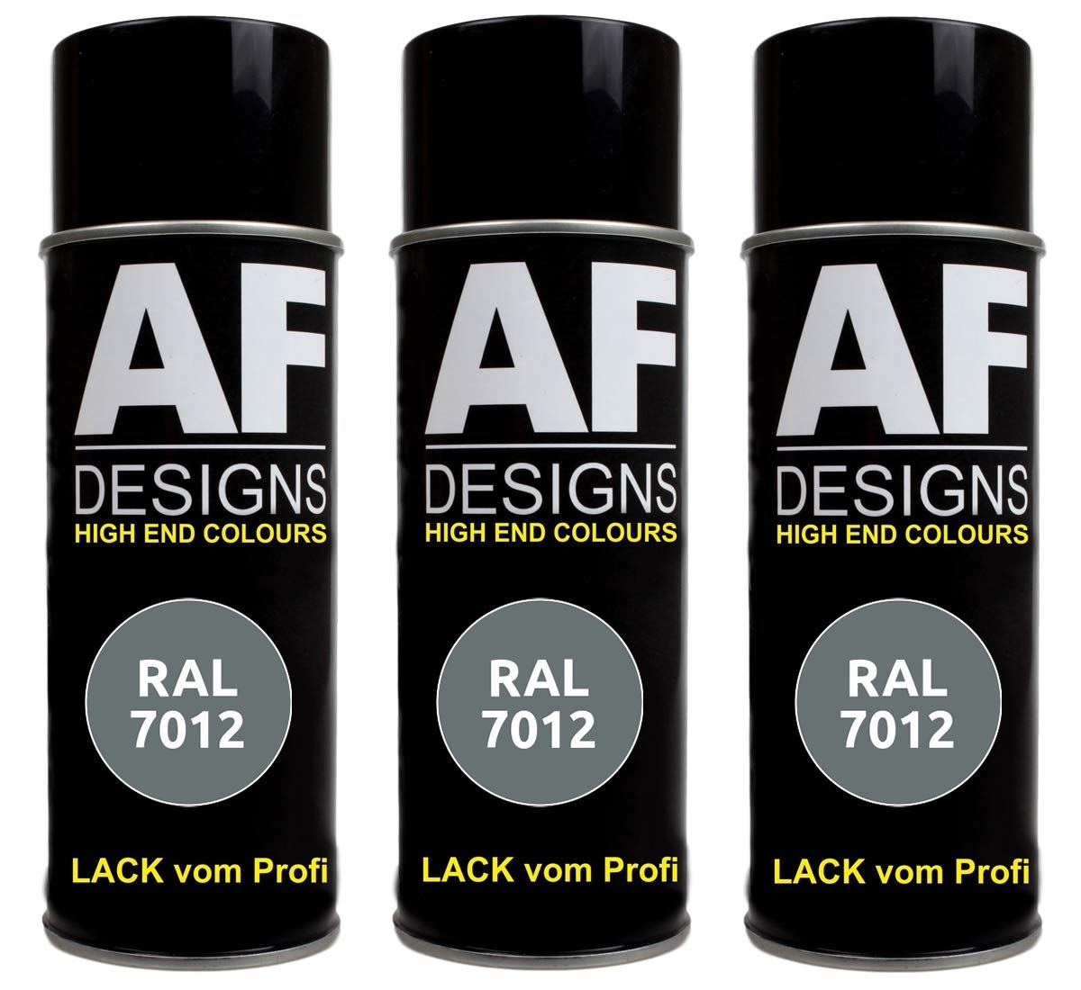 Alex Flittner Designs 3x RAL Lackspray Autolack Buntlack Spraydose RAL7012 BASALTGRAU matt von Alex Flittner Designs