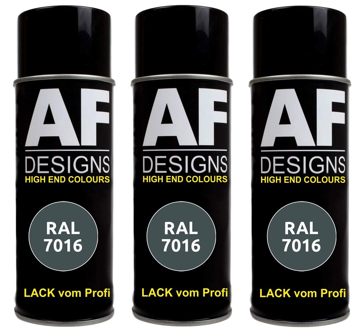 Alex Flittner Designs 3X RAL Lackspray Autolack Buntlack Spraydose RAL7016 ANTHRAZITGRAU glänzend von Alex Flittner Designs