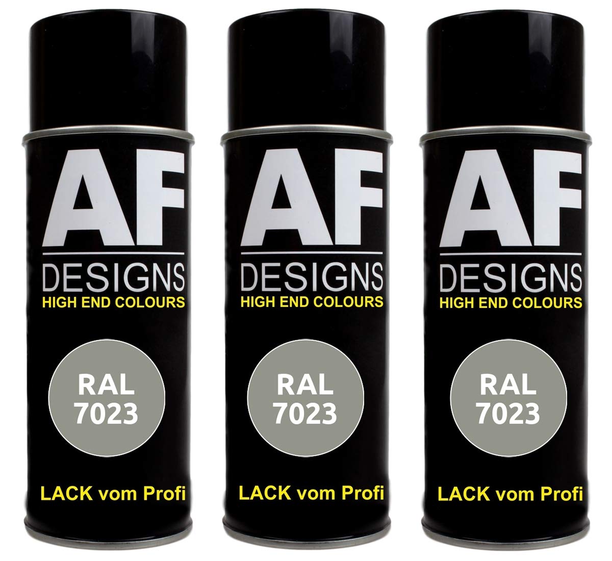 Alex Flittner Designs 3X RAL Lackspray Autolack Buntlack Spraydose RAL7023 BETONGRAU matt von Alex Flittner Designs