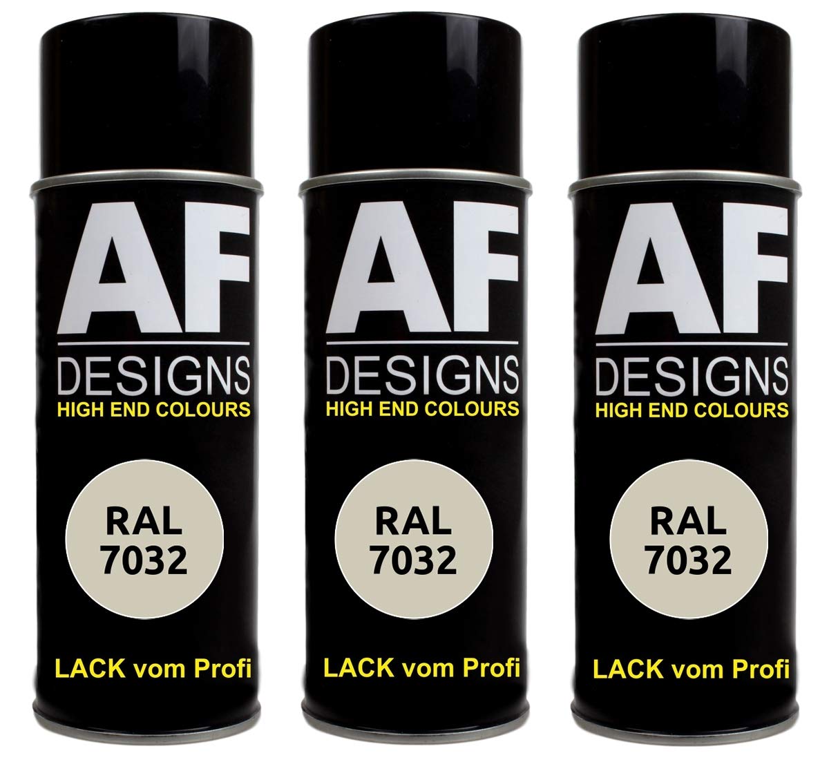 Alex Flittner Designs 3x RAL Lackspray Autolack Buntlack Spraydose RAL7032 KIESELGRAU glänzend von Alex Flittner Designs