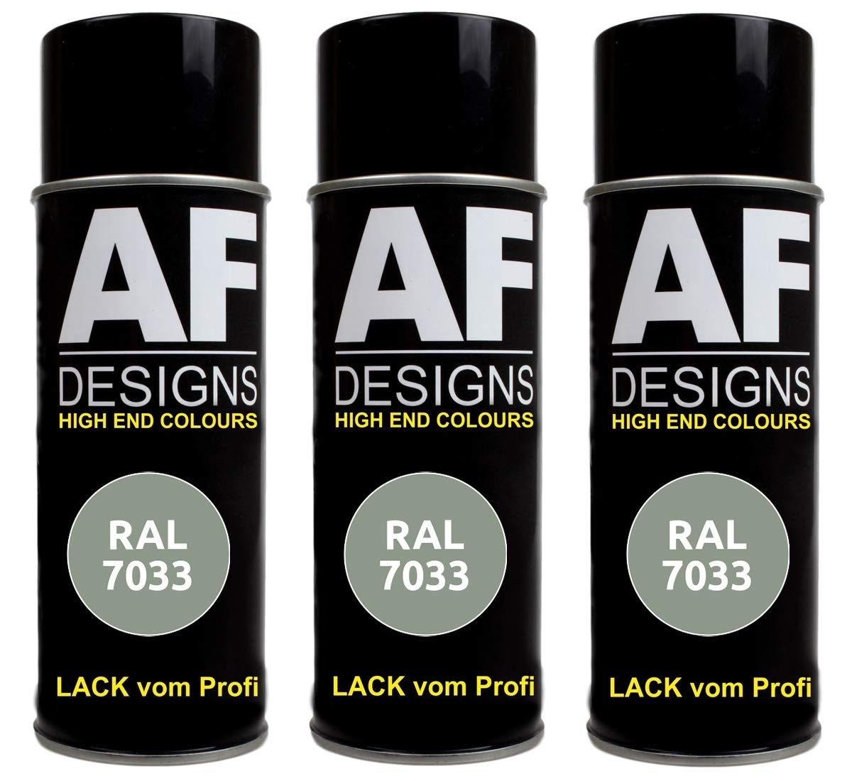 Alex Flittner Designs 3X RAL Lackspray Autolack Buntlack Spraydose RAL7033 ZEMENTGRAU seidenmatt von Alex Flittner Designs