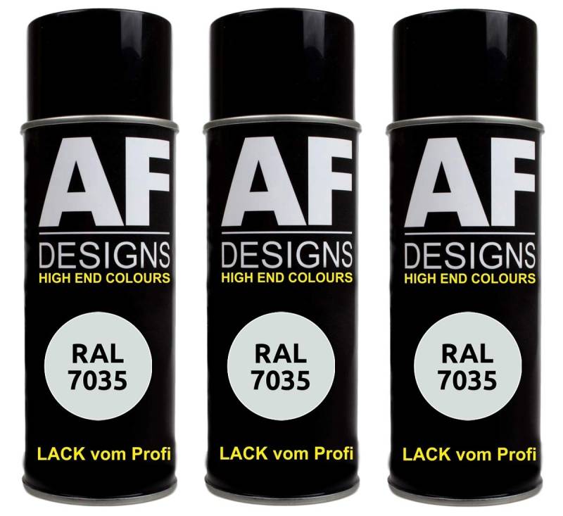 Alex Flittner Designs 3X RAL Lackspray Autolack Buntlack Spraydose RAL7035 LICHTGRAU matt von Alex Flittner Designs