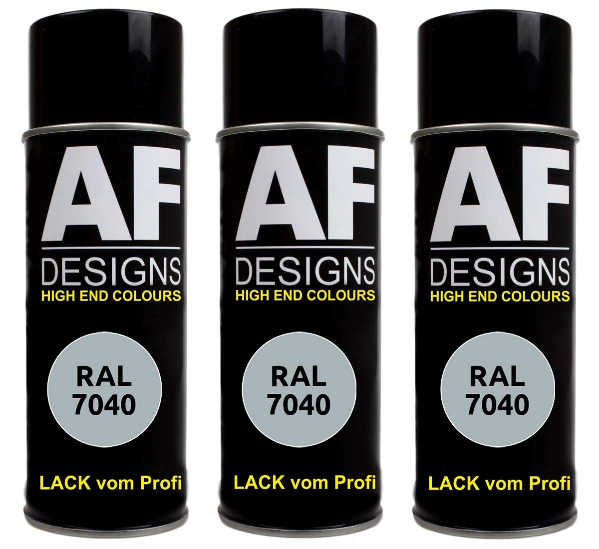 Alex Flittner Designs 3X RAL Lackspray Autolack Buntlack Spraydose RAL7040 FENSTERGRAU matt von Alex Flittner Designs