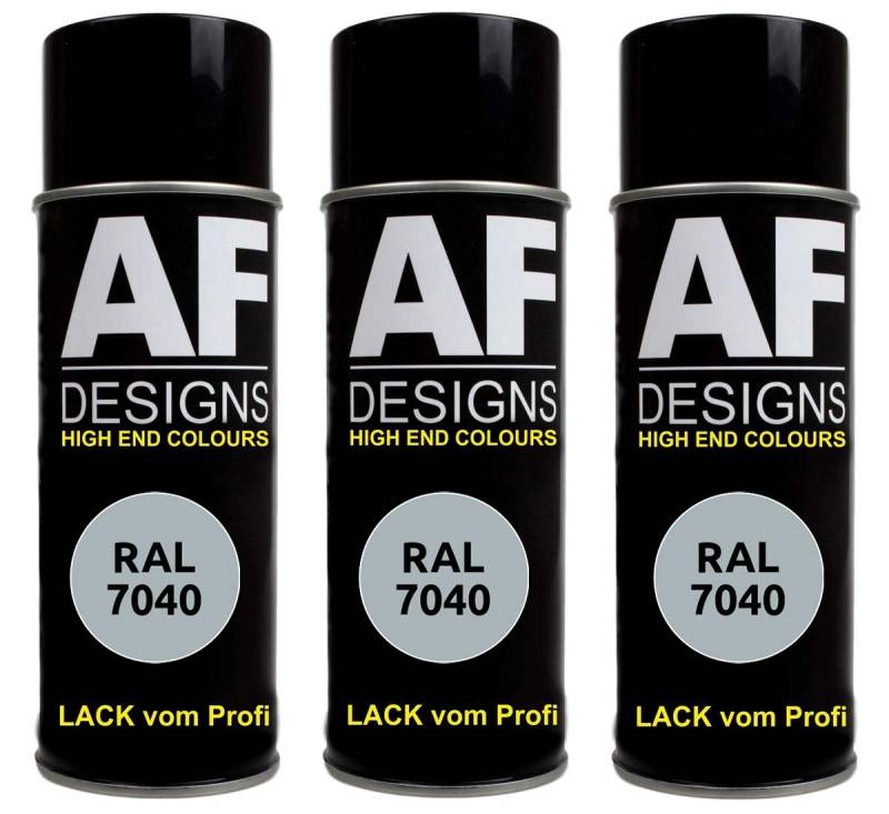 Alex Flittner Designs 3x RAL Lackspray Autolack Buntlack Spraydose RAL7040 FENSTERGRAU matt von Alex Flittner Designs