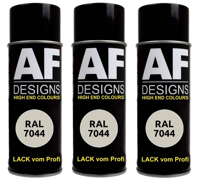 Alex Flittner Designs 3x RAL Lackspray Autolack Buntlack Spraydose RAL7044 SEIDENGRAU glänzend von Alex Flittner Designs