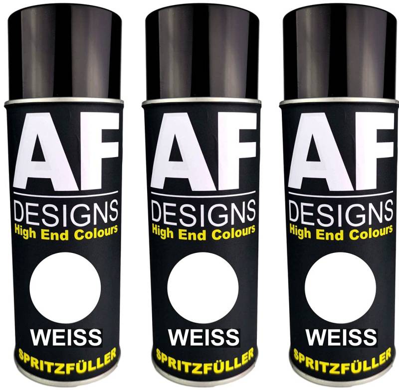 Alex Flittner Designs 3X Spritzfüller Spritzspachtel Spraydose Weiss Dickschicht Füller Autolack Grundierung Filler Primer Haftgrund von Alex Flittner Designs