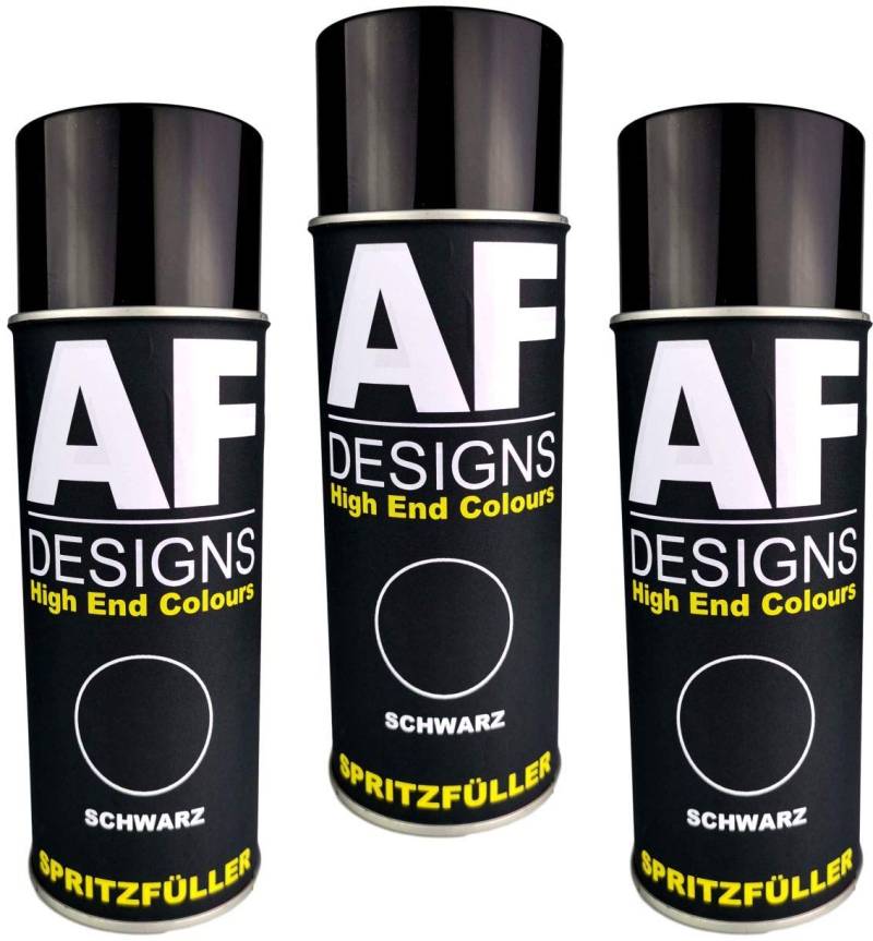 Alex Flittner Designs 3X Spritzfüller Spritzspachtel Spraydose schwarz Dickschicht Füller Autolack Grundierung Filler Primer von Alex Flittner Designs