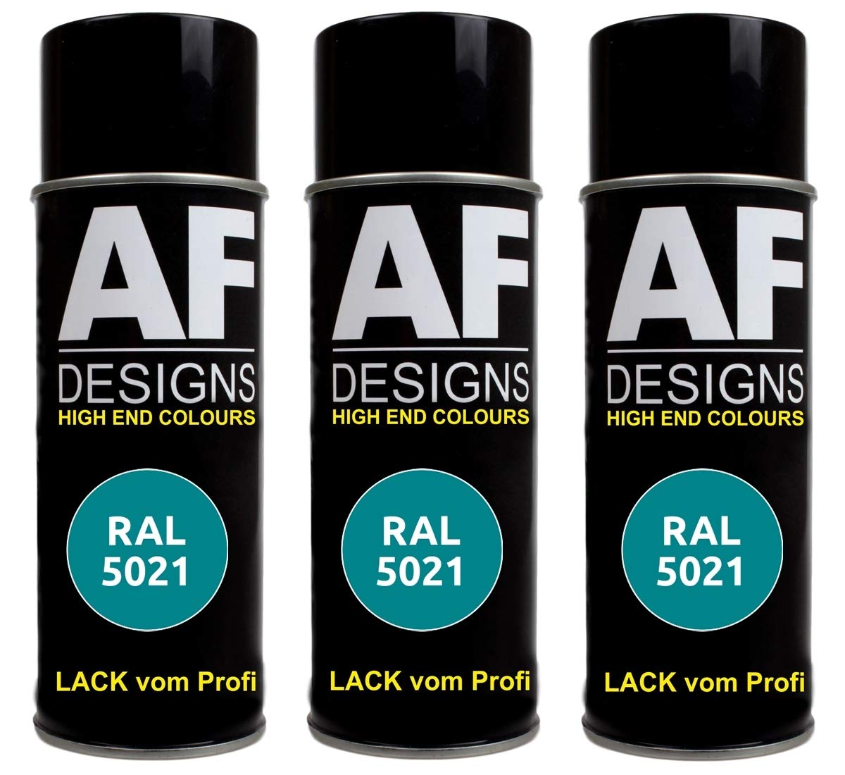 Alex Flittner Designs 3X RAL Lackspray Autolack Buntlack Spraydose RAL5021 WASSERBLAU glänzend von Alex Flittner Designs