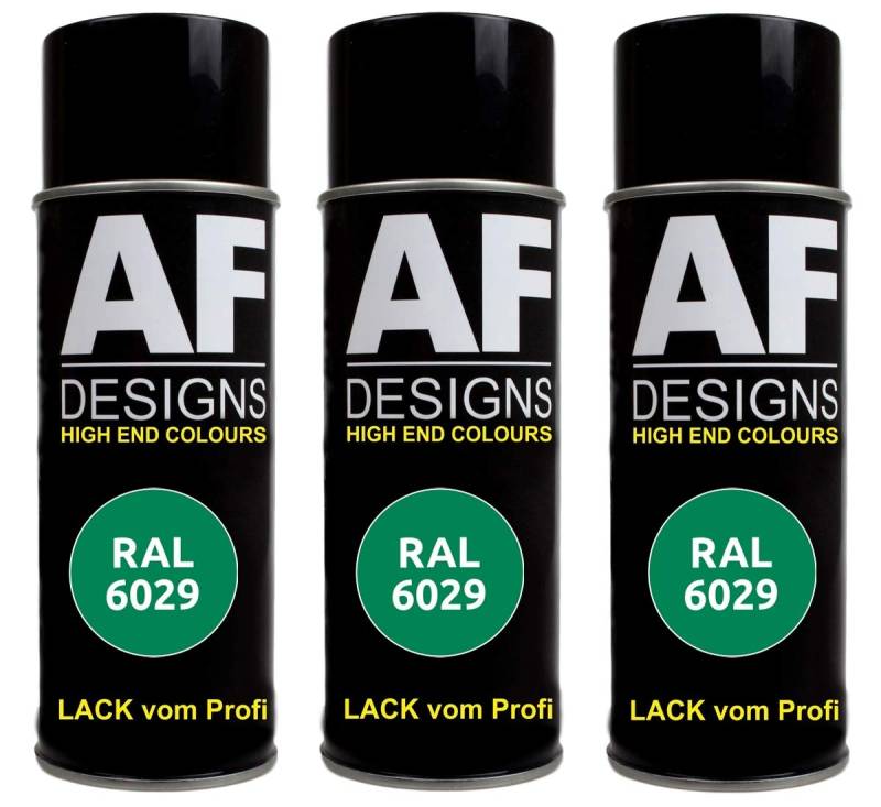 Alex Flittner Designs 3X RAL Lackspray Autolack Buntlack Spraydose RAL6029 MINZGRUEN seidenmatt von Alex Flittner Designs