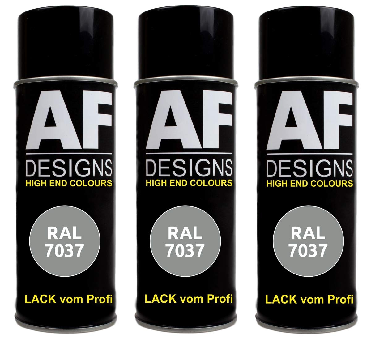 Alex Flittner Designs 3x RAL Lackspray Autolack Buntlack Spraydose RAL7037 STAUBGRAU glänzend von Alex Flittner Designs