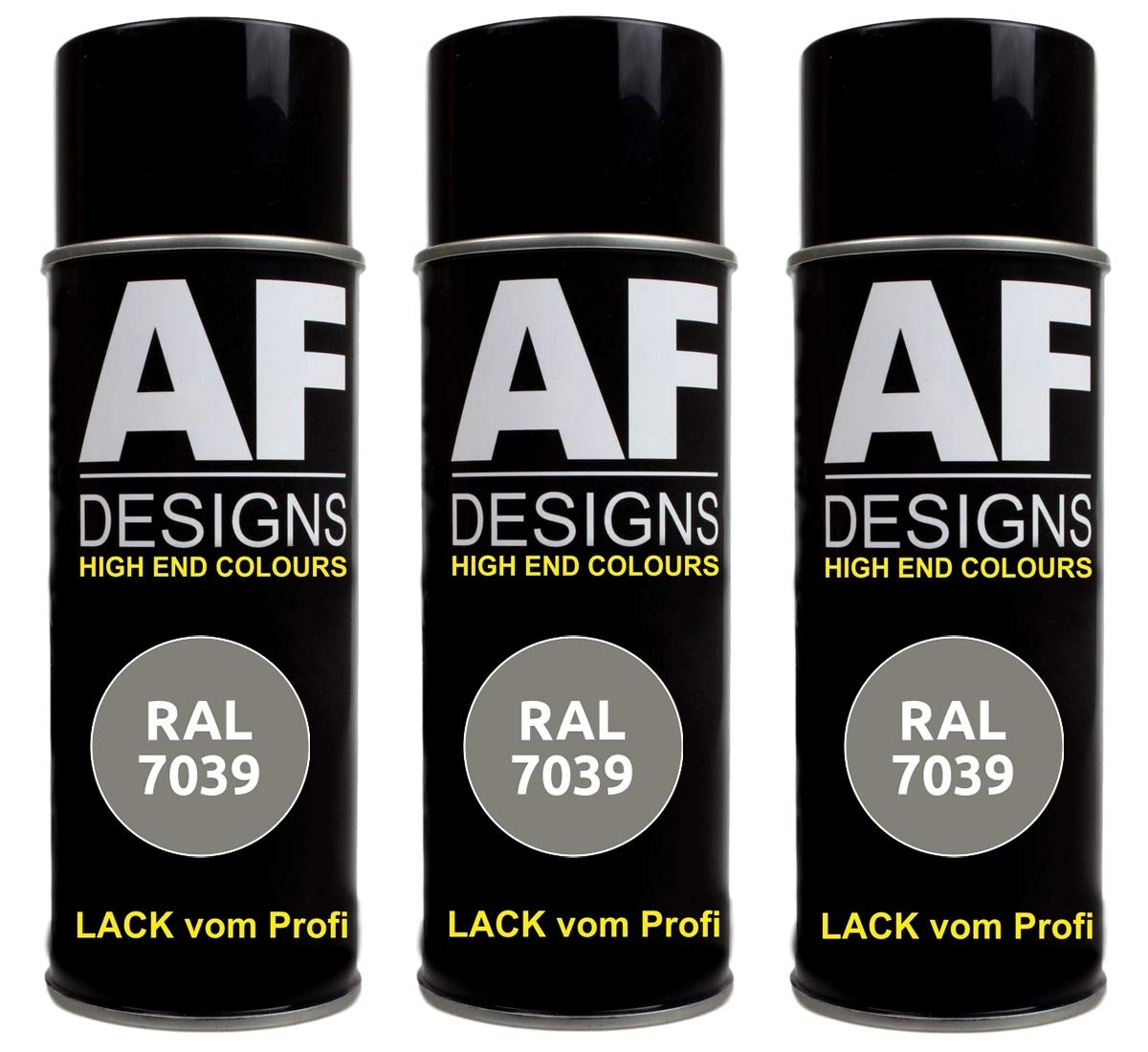 Alex Flittner Designs 3X RAL Lackspray Autolack Buntlack Spraydose RAL7039 QUARZGRAU seidenmatt von Alex Flittner Designs