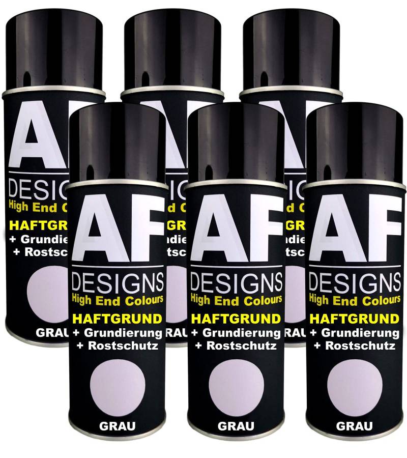 Alex Flittner Designs 6X Haftgrund Spraydose grau Grundierung Rostschutz Autolack von Alex Flittner Designs